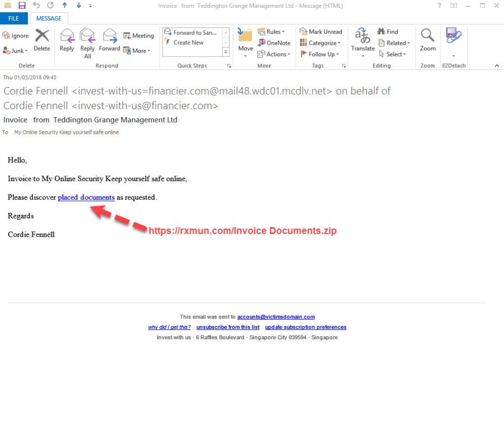 mailchimp email delivering malwares
