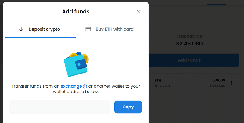 Adding Funds To The Opensea Crypto Wallet For Buying NFTS