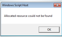 allocated resource not found