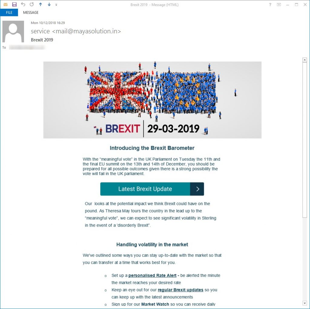 Fake Brexit email